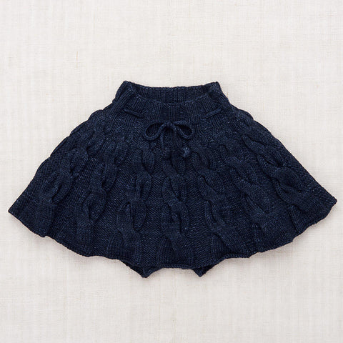 ・【D2】Misha&Puff（ミーシャアンドパフ）2024AW Cable Skating Skirt -Ink- ケーブルスケーティングスカート