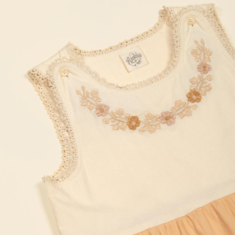 High Summer】Apolina（アポリナ）2026SS Clarita Dress - Cream/Peach