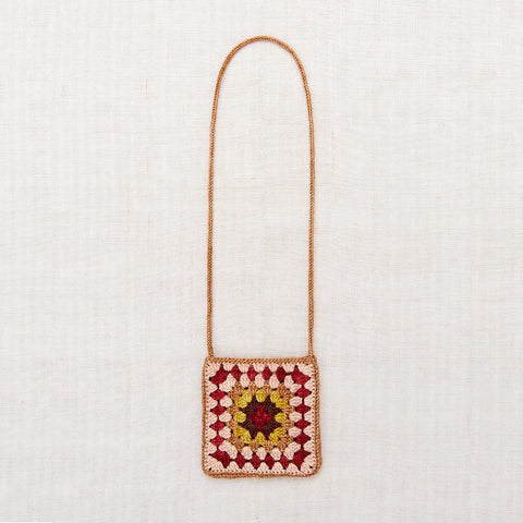 Misha&Puff（ミーシャアンドパフ）2024AW Crochet Big Square Bag -Rose Gold- クロシェスクエアバッグ（ポーチ、サコッシュ）