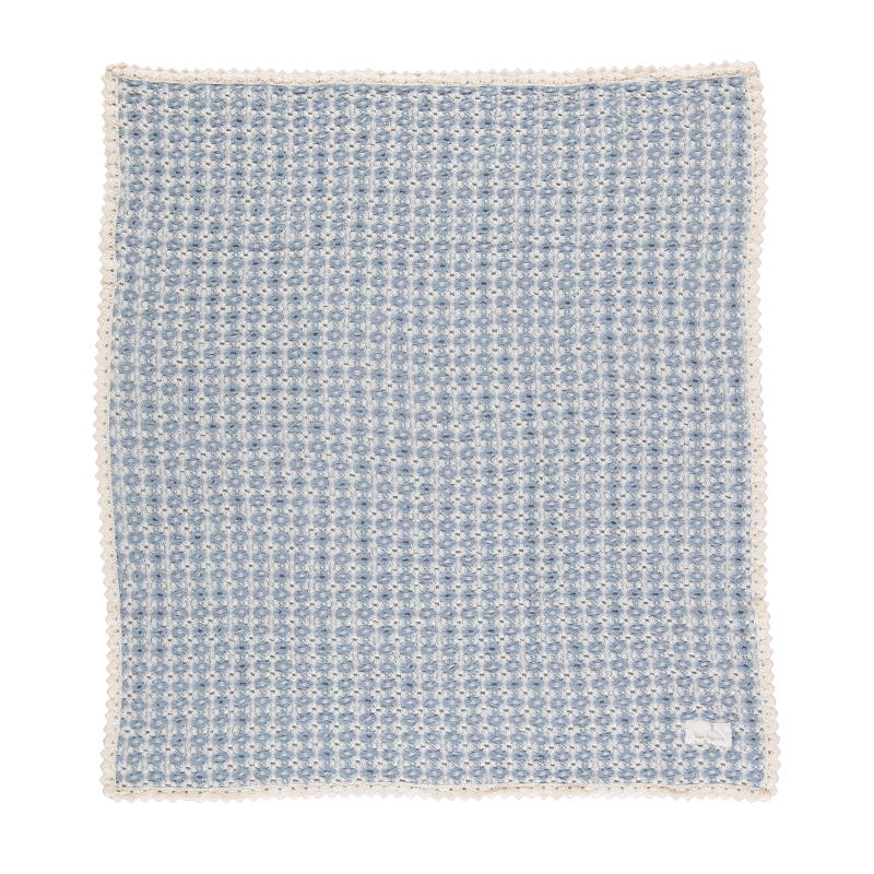 Bebe Organic（ベベオーガニック）2026AW Crochet Blanket -Blue Retro