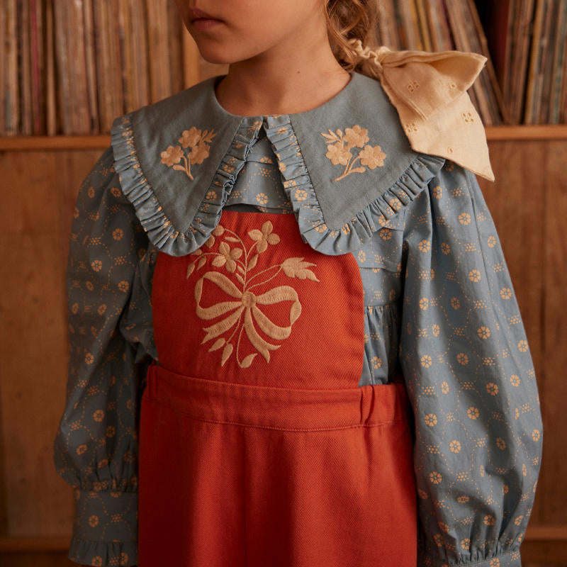 Apolina (アポリナ) 刺繍ブラウス　3-5Ｙ アポリナ Apolina Miatop ブラウス 3-5y apolina 刺繍付き長袖ブラウス