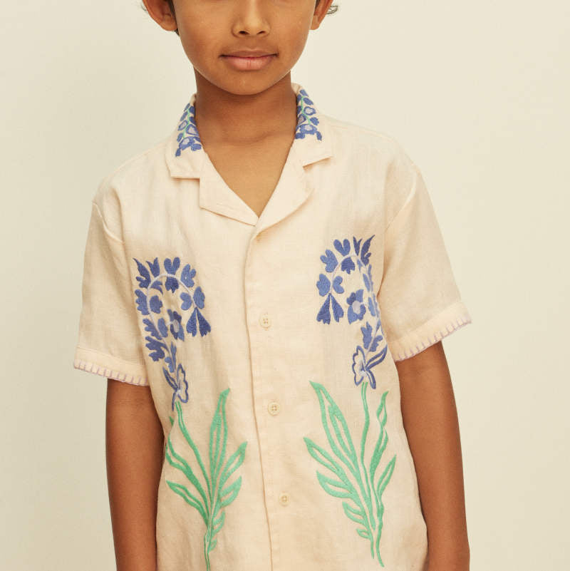 Apolina（アポリナ）2026SS DONNY EMBROIDERED SHIRT - blush - ユニ