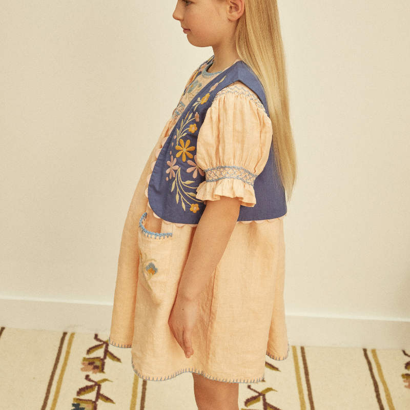 Apolina（アポリナ）2026SS DORA DRESS - satin pink - キッズ