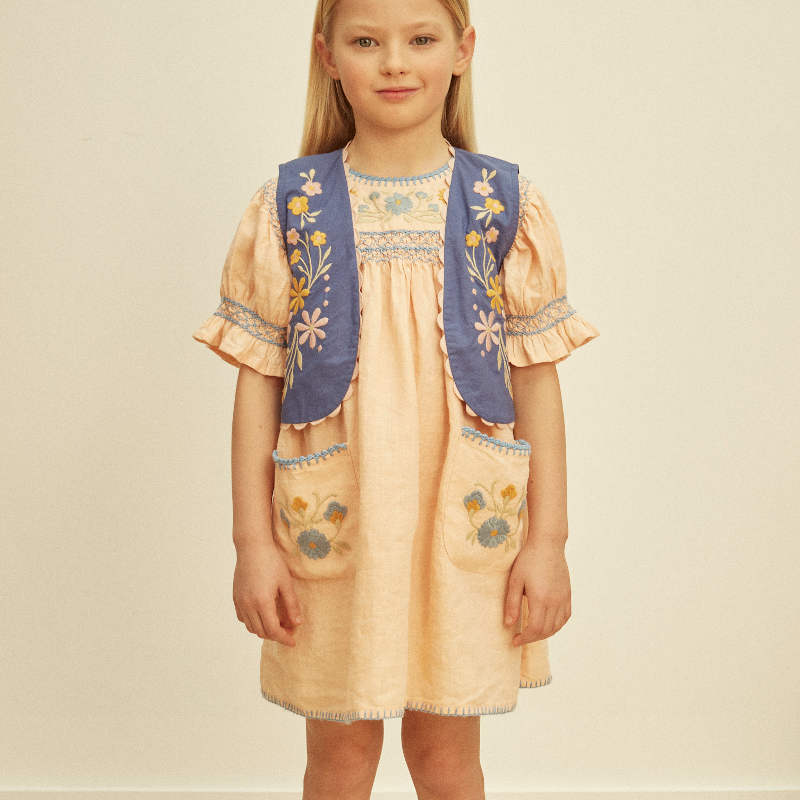 Apolina（アポリナ）2026SS DORA DRESS - satin pink - キッズ