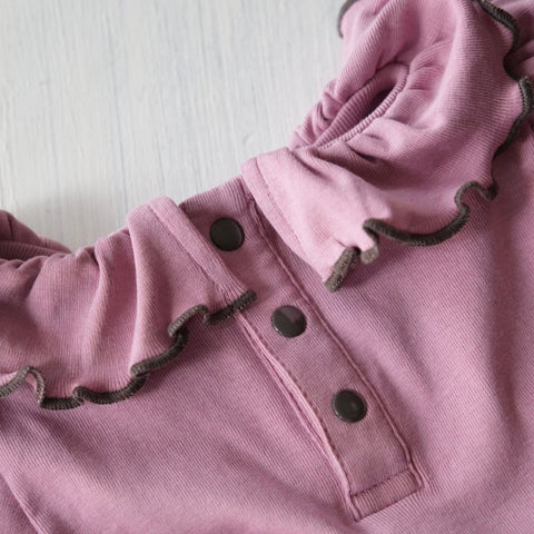 【3/17まで送料無料】Misha&Puff（ミーシャアンドパフ）2025SS Balloon Sleeve Paloma Onesie -Hazy Lilac- 半袖ロンパース