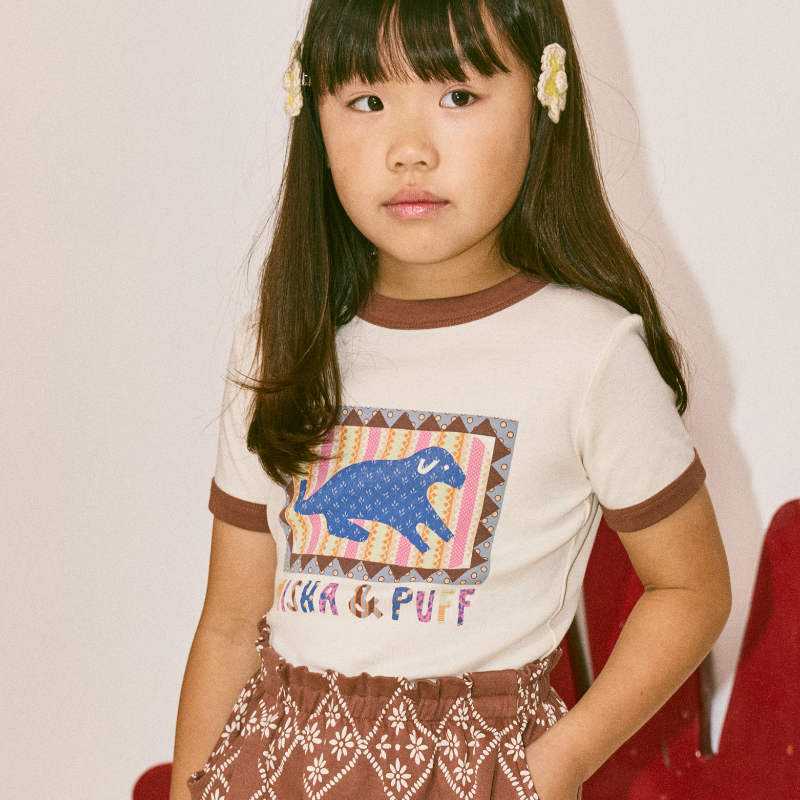 D1】Misha&Puff（ミーシャアンドパフ）2026SS DOG COLLAGE RIGER TEE