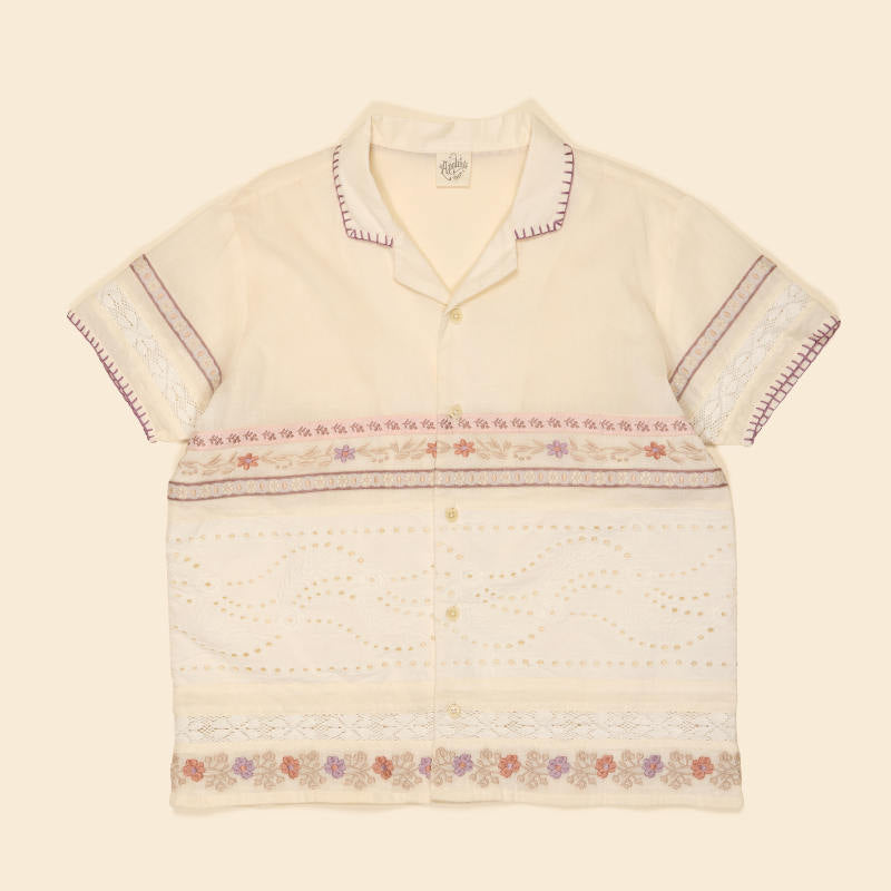 High Summer】Apolina（アポリナ）2026SS Donny Ribbons Shirt - Cream