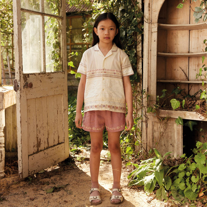 High Summer】Apolina（アポリナ）2026SS Donny Ribbons Shirt - Cream