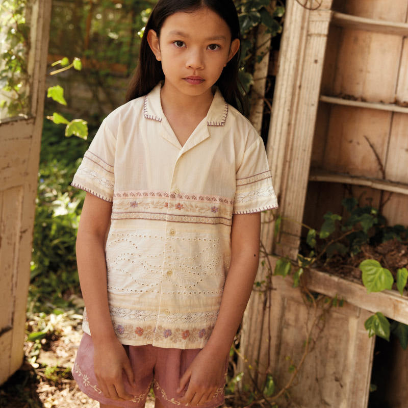 High Summer】Apolina（アポリナ）2026SS Donny Ribbons Shirt - Cream