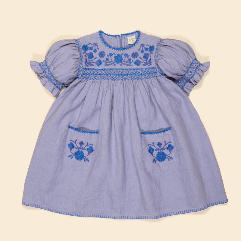 High Summer】Apolina(アポリナ)2026SS Dora Dress - Blue-lilac High Summer】Apolina(アポリナ)2026SS Dora Dress - Blue-lilac