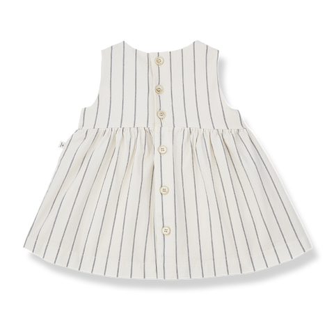 1 + in the family（ワンモア イン ザ ファミリー） 2026SS  ESCALA -off-white- ノースリーブストライプ柄ワンピース