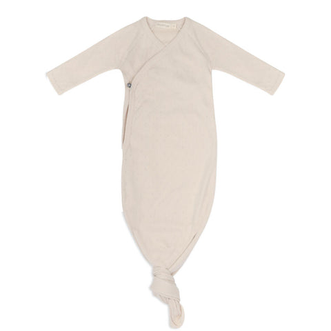 ★Phil&Phae（フィルアンドフェ）2023SS Knotted baby gown pointel Oatmeal 結びデザインベビーガウン 新生児