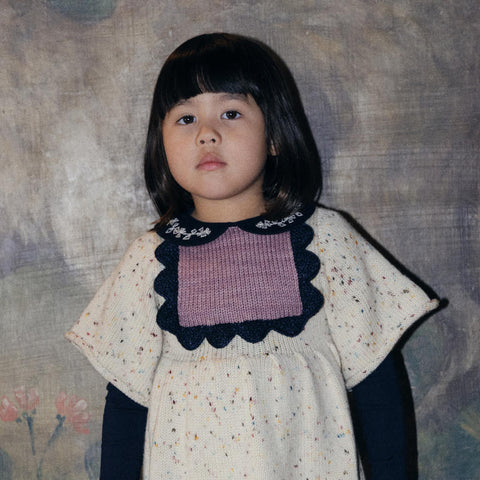 【D2】Misha&Puff（ミーシャアンドパフ）2025WI Embroidered Peter Pan Top - Ink - 襟付きトップス