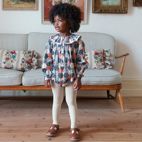 Little Cotton Clothes（リトルコットンクローズ）2026AW Emilie romper Patchwork Floral ロンパース