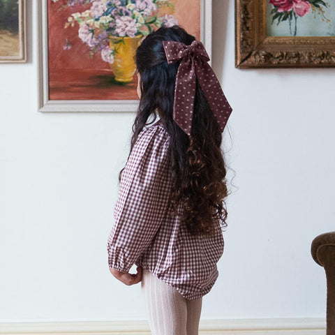Little Cotton Clothes（リトルコットンクローズ）2026AW Emilie romper Sugarplum Check ロンパース