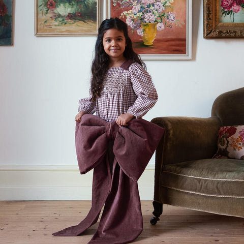 Little Cotton Clothes（リトルコットンクローズ）2026AW Emilie romper Sugarplum Check ロンパース