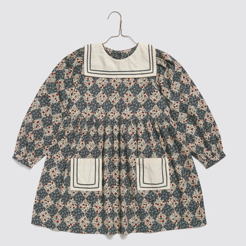 Little Cotton Clothes 2024AW Button Pointelle Tee - Marsala Buttoned pointelle long sleeve T-shirt