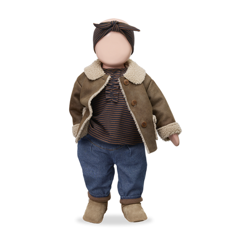 1 + in the family（ワンモア イン ザ ファミリー） 2025AW  FILIPPA -brown-  collar jacket 襟付きジャケット,アウター