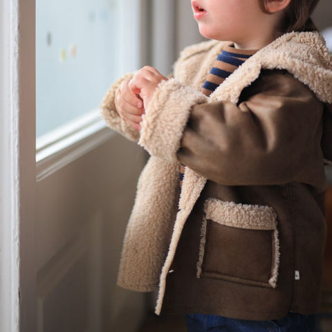 1 + in the family（ワンモア イン ザ ファミリー） 2025AW  FILIPPA -brown-  collar jacket 襟付きジャケット,アウター