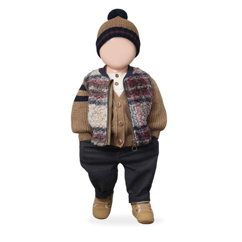 1 + in the family (One More in the Family) 2024AW LIS-bb jacket knit cardigan