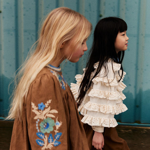 Apolina（アポリナ）2026AW FIRA LS BLOUSE - MILK-CREAM -　キッズブラウス.
