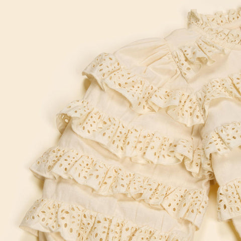 Apolina（アポリナ）2026AW FIRA LS BLOUSE - MILK-CREAM -　キッズブラウス.
