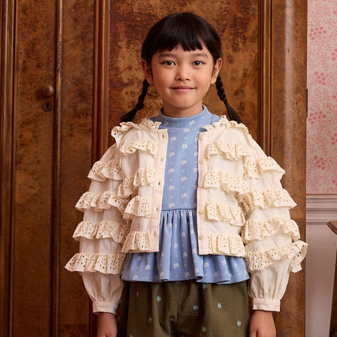 Apolina（アポリナ）2026AW FIRA LS BLOUSE - MILK-CREAM -　キッズブラウス.