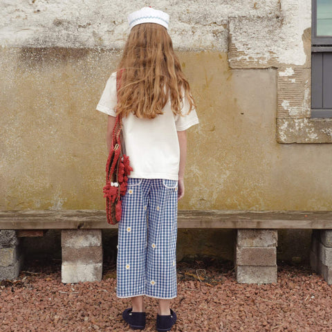 Fish&Kids（フィッシュアンドキッズ）2026SS DAISY FLOWERS PANTS -blue- パンツ