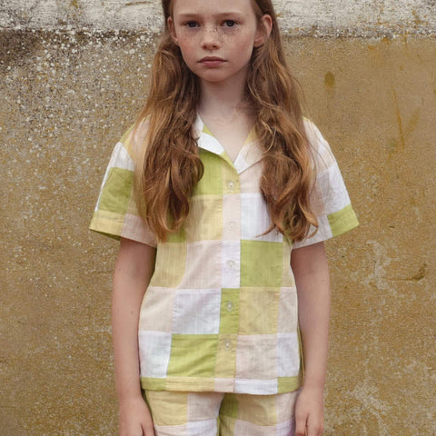 Fish&Kids（フィッシュアンドキッズ）2026SS PASTEL PATCHWORK SHIRT -pastel- 半袖Tシャツ