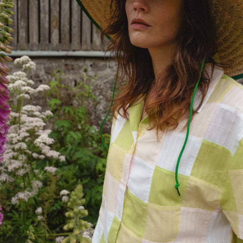 Fish&Kids（フィッシュアンドキッズ）2026SS PASTEL PATCHWORK SHIRT -pastel- レディース半袖Tシャツ