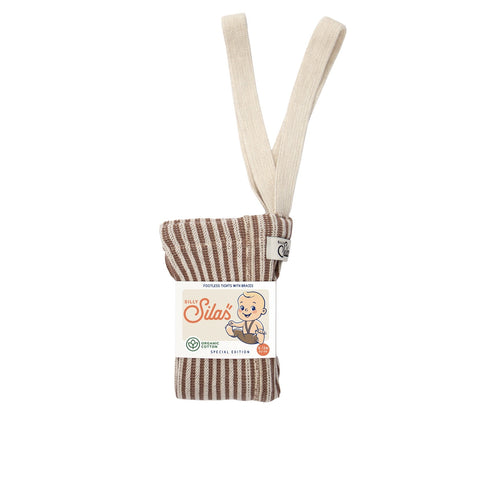 【6/12Mサイズは12/10頃入荷次第のお届け】【ネコポス不可】AC-2 Silly Silas（シリーサイラス） Footless Classic  Atelier Collection -Granola×Cream Striped-  ストライプ柄 フットレス　グラノーラクリーム