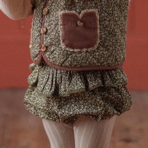 Little Cotton Clothes 2024AW Aria Skirt - Patchwork Print Floral Skirt