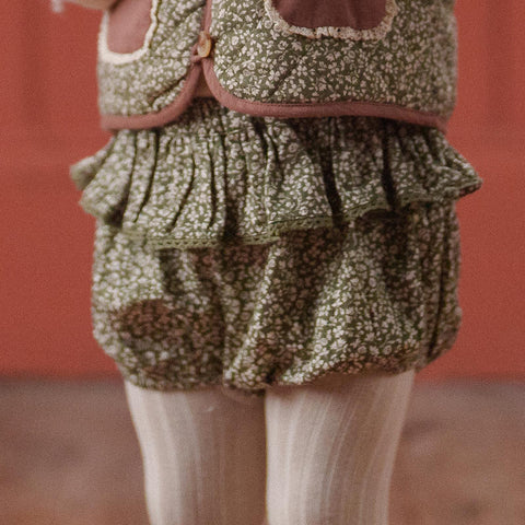 Little Cotton Clothes 2024AW Aria Skirt - Patchwork Print Floral Skirt