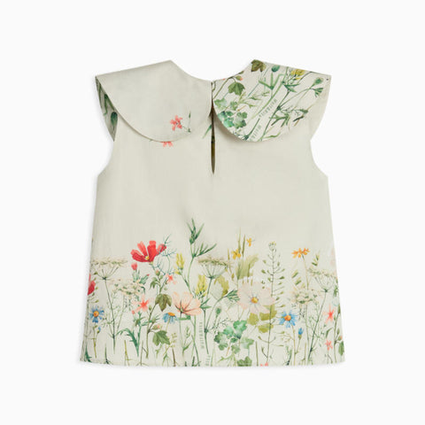 WOLF&RITA（ウルフアンドリタ） 2026SS GABRIELA BLOUSE -bloom- 襟付きボタニカル柄ブラウス