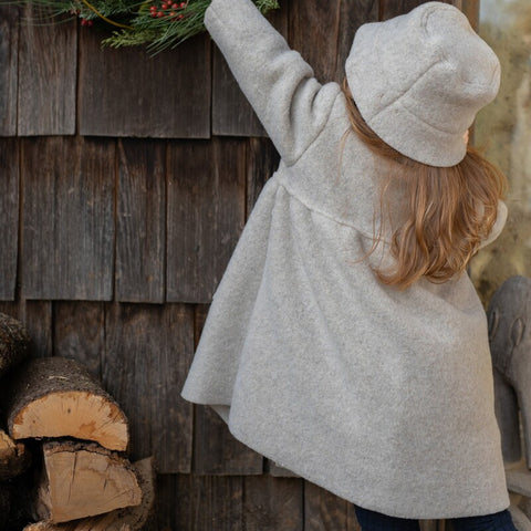 1 + in the family（ワンモア イン ザ ファミリー） 2026AW GORIZIA -blue- girly coat w/scarf スカート付きガーリーコート (コピー).