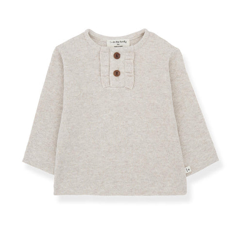 1 + in the family（ワンモア イン ザ ファミリー） 2025AW GRETA -rice-  girly t-shirt 長袖Tシャツ