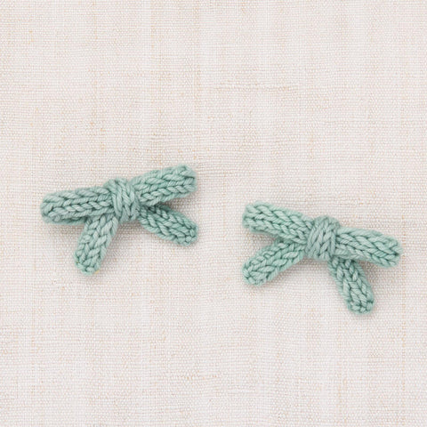 【D2】Misha&Puff（ミーシャアンドパフ）2025WI Goldie Bow Set -Sage- リボンクリップ(ヘアアクセ）