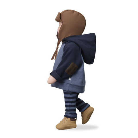 1 + in the family（ワンモア イン ザ ファミリー） 2025AW  HAKON -denim- hooded sweater フード付きセーター