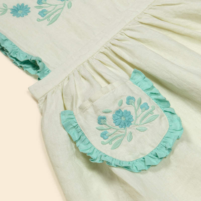 Apolina（アポリナ）2026SS IDA DRESS - mint cream/seaglass - キッズ