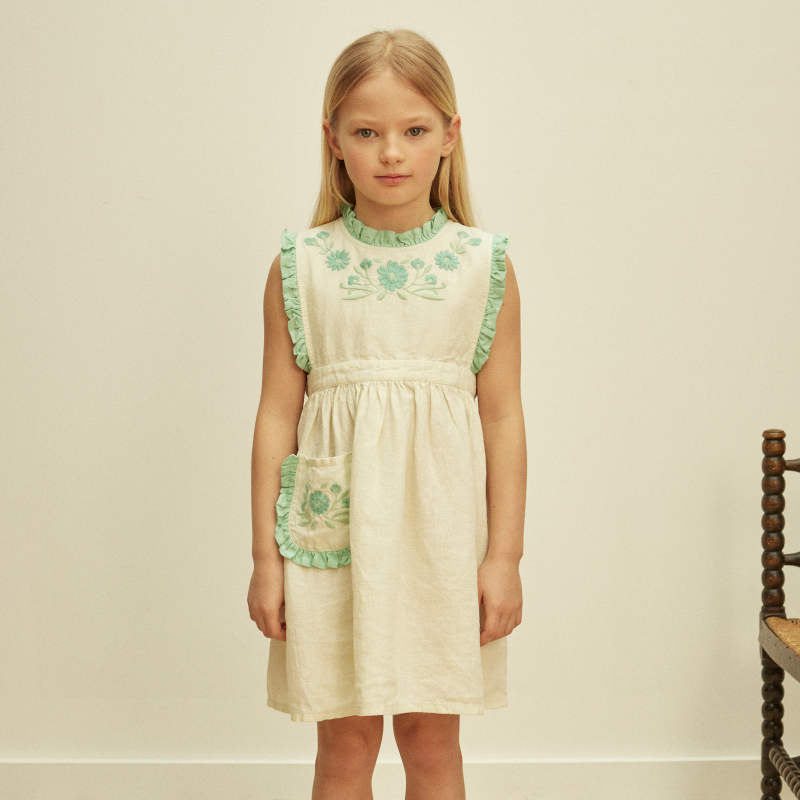 Apolina（アポリナ）2026SS IDA DRESS - mint cream/seaglass - キッズ