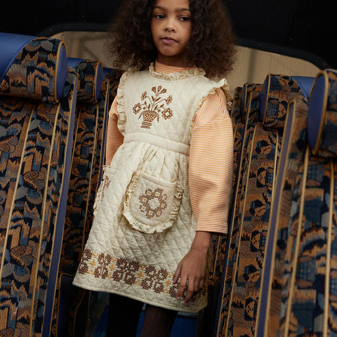 Apolina 2024AW Mia Dress - Almond - Kids Dress