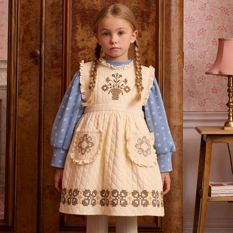 Apolina 2024AW Mia Dress - Almond - Kids Dress