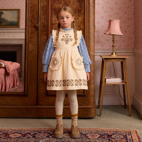 Apolina 2024AW Mia Dress - Almond - Kids Dress