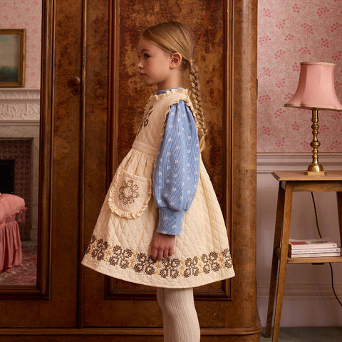 Apolina 2024AW Mia Dress - Almond - Kids Dress