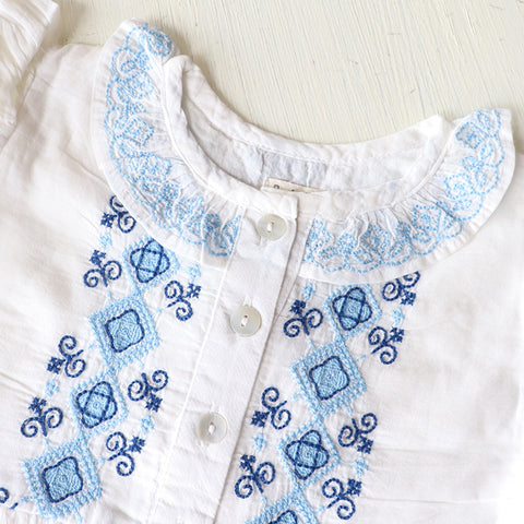 Lali Kids（ラリキッズ）2025SS Ivy Dress in Opaline Embroidery キッズワンピース