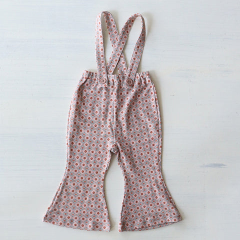 &pal（アンドパル）2025AW　2way pixel art pattern salopette pink　2WAYサロペット　 ピンク