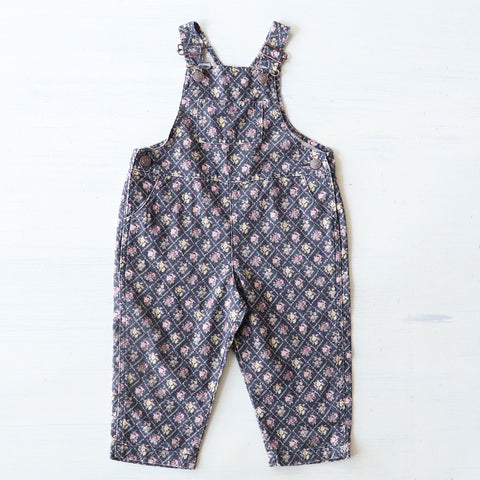 &pal（アンドパル）2025AW　floral pattern code overalls salopett　black 花柄サロペット ブラック