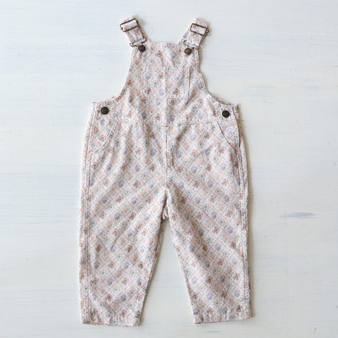 &pal（アンドパル）2025AW　floral pattern code overalls salopett　ivory　花柄サロペット　アイボリー
