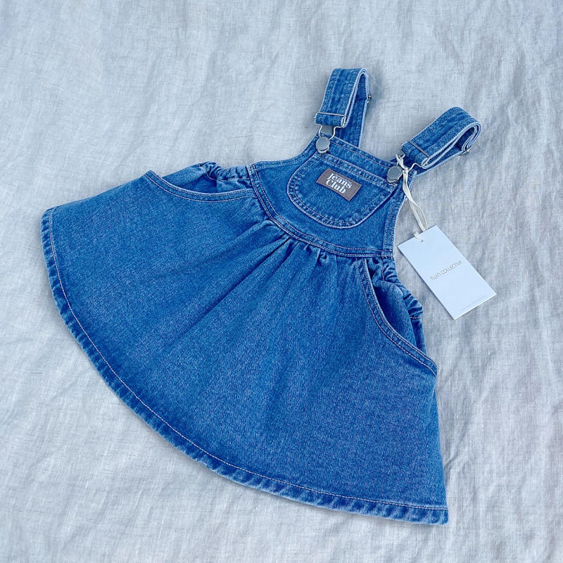 21. Twin Collective Kids Dreamer DRESS Bow blue ジャンパースカート 