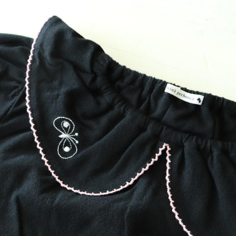 mina perhonen（ミナペルホネン） 25AW choucho -black-  プルオーバー、カットソーブラウス  ADA8482PB  ADA8482PC